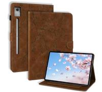 LSPCASA Funda para Lenovo Idea Tab Pro 12.7 Pulgadas 2025 TB-373FU TB-375FC PU Leather Protectora Carcasa con Plegable un Soporte Función Ranura Tarjeta Tableta Cover para Lenovo Idea Tab Pro Marrón