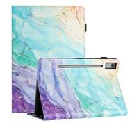 LSPCASA Funda para Lenovo Idea Tab Pro(12.7 Pulgadas) PU Leather Carcasa para Lenovo Idea Tab Pro(TB-373FU/TB-375FC) con Soporte Multiángulo Plegable Tarjetas Función Folio Funda-Acanalado