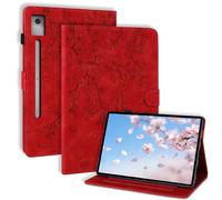 LSPCASA Funda para Lenovo Idea Tab Pro de 12,7 pulgadas 2025 TB-373FU TB-375FC Folio Flip PU Cuero Funda con Función Soporte para Lápiz Tarjetero Cartera Tablet Cover para Lenovo Idea Tab Pro Rojo