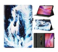 LSPCASA Funda para Lenovo Tab 10.1 pulgadas 2025 TB-313 FU Tablet Gato | Funda tipo libro de piel sintética para tablet Lenovo Tab de 10,2", con función atril, soporte para lápiz y tableta