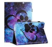 LSPCASA Funda para Lenovo Tab One de 8,7 pulgadas 2025 TB305FU Folio Flip PU Cuero Funda con función atril Soporte para bolígrafo Wallet Tablet Cover Case para Lenovo Tab One Corazón Gato Pata