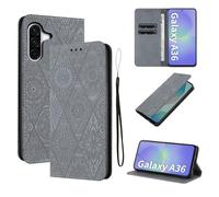 LSPCASA Funda para Samsung Galaxy A36 5G(6.7 Pulgadas) Carcasa Protectora de PU Ranuras para Tarjetas y Soporte Patrón de Gato y Mariposa Tapa para Samsung Galaxy A36 5G-Verde
