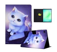 LSPCASA Funda para Samsung Galaxy Tab A11 8.7 pulgadas 2025 funda Galaxy Tab A11 8.7" SM-X133 SM-X135 SM-X135F Folio Flip PU Cuero Funda con Stander Wallet Tablet Cover Lindo Gato