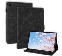 LSPCASA Funda para Samsung Galaxy Tab A11 8.7 Pulgadas 2025 SM-X130/SM-X133/SM-X135/Galaxy Tab A9 8.7" 2023 PU Leather Carcasa con Plegable en un Soporte Función Ranura Tarjeta Protegdora Negro