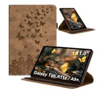 LSPCASA Funda para Samsung Galaxy Tab A11+/A11 Plus de 11 pulgadas 2025 SM-X230/X235/X236B/A9+ 11 pulgadas Folio Flip PU Cuero 360 Grados Funda Multiángulo con Función Soporte para Lápiz Marrón