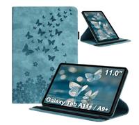 LSPCASA Funda para Samsung Galaxy Tab A11+/A11 Plus de 11 pulgadas 2025 SM-X230/X235/X236B/A9+ 11 pulgadas Folio Flip PU Cuero 360 grados Funda Multiángulo con Función Soporte para Lápiz Verde