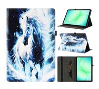 LSPCASA Funda para Samsung Galaxy Tab A11 Plus 2025 SM-X230/Tab A9+11 | Funda tipo libro de piel sintética con función atril, soporte para bolígrafo y tablet para SM-X230 X235