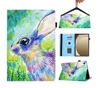 LSPCASA Funda para Samsung Galaxy Tab A9 Plus/Tab A9+ 11 Pulgadas SM-X210/X215/X216B 2023 Carcasa con Ranuras para Tarjetas Soporte Multiángulo Funda Tablet Conejo