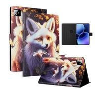 LSPCASA Funda para Xiaomi Pad 8/Pad 8 Pro 11.2 pulgadas 2025 funda Xiaomi Pad 8/Pad 8 Pro 11.2 "PU cuero Folio Flip para con soporte tarjeteros billetera tablet Case flor zorro