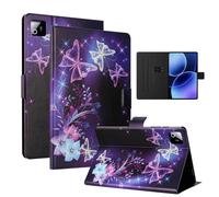 LSPCASA Funda para Xiaomi Pad 8/Pad 8 Pro 11.2 pulgadas 2025 funda Xiaomi Pad 8/Pad 8 Pro 11.2 "PU cuero Folio Flip para con soporte tarjetero billetera tablet Case Lila Mariposa