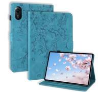LSPCASA Funda para Xiaomi Redmi Pad 2 11 Pulgadas 2025 Folio Flip PU Cuero Funda Protectora con Función Soporte Soporte Lápiz Tarjetero Cartera Tableta Cover para Xiaomi Redmi Pad 2 Flores de Ciruelo