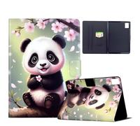 LSPCASA Funda para Xiaomi Redmi Pad 2 Funda de 11 pulgadas 2025 Premium PU Cuero Compatible para Redmi Pad 2 Tableta Funda Flip Cover con Ranuras para Tarjetas y Función de Soporte Sakura Panda