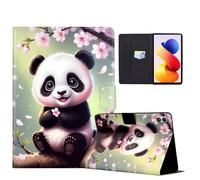 LSPCASA Funda para Xiaomi Redmi Pad 2 Pro 2025 12.1 pulgadas Funda Xiaomi Redmi Pad 2 Pro 12.1 pulgadas PU Cuero Folio Flip Case para con Soporte Tarjetero Billetera Tablet Cover Cherry Blossoms Panda