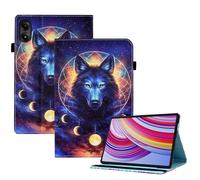 LSPCASA Funda para Xiaomi Redmi Pad Pro 12,1 pulgadas 2024 Premium PU Leather Flip Case con ranuras para tarjetas y función de soporte Funda protectora plegable Compatible con Redmi Pad Pro 12.1" Lobo