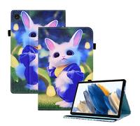 LSPCASA Galaxy Tab A8 Fundas Samsung Galaxy Tab A8 10.5 Funda Material De Cuero PU Soporte Folio Cubierta Protectora Shell Auto Wake/Sleep Fundas Tablet Samsung Tab A8 Conejo
