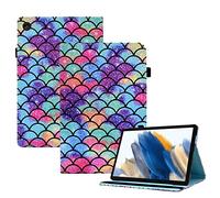 LSPCASA Galaxy Tab A8 Fundas Samsung Galaxy Tab A8 10.5 Funda Material De Cuero PU Soporte Folio Cubierta Protectora Shell Auto Wake/Sleep Fundas Tablet Samsung Tab A8 patrón Ondulado