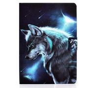 LSPCASA Samsung Tablet 2022/2021 SM-X200/X205/X207 Funda Galaxy Tab A8 Fundas Material De Cuero PU Soporte Folio Cubierta Protectora Shell Auto Wake/Sleep Fundas Tablet Samsung Tab A8 Lobo