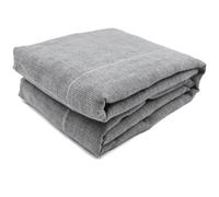 LSQXSS Tela Monks de 79" de ancho con guías blancas para perforar y enganchar alfombras. 100% poliéster gris, bordes sin remallado. 260 g/m². Trama y urdimbre simples