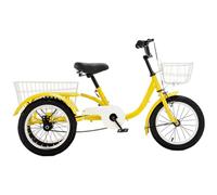 LSQXSS Triciclo Infantil con Cesta de la Compra, Bicicleta de 3 Ruedas de Acero al Carbono con Freno de Pinza Delantero, Asiento y Manillar Ajustables, Triciclo con Asistencia al pedaleo.