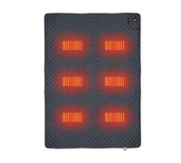 LSRFXF Saco de Dormir Doble para Adultos, Soporte de Alimentación USB de 5 V, Almohadilla para Saco de Dormir con Calefacción, Manta Calefactable para Acampar Mochilero Senderismo