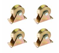 LSRVNM 4 Piezas Ruedas Poleas para Cuerda Motores Eléctricos, Rueda con Ranura V Polea con Rodamiento de Bolas Poleas de Cuerda de Alambre, para Persianas Enrollables, Tendederos, Máquina Industrial