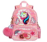 LSSAGOON Mochila Unicornio Niña Lentejuelas,Mochila Guarderia Niño Bonito,Mochilas Escolares Infantiles Personalizadas,Mochilas Preescolar Moda,Casual Bolsa Niñas,Regalo para Cumpleaños Xmas