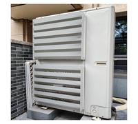 LSSHQ Deflector Para Aire Acondicionado Exterior Cubierta de Rejilla Con Rejilla de Salida, Defensor Del Condensador Del Compresor de CA Deflector de Obt(55x55CM/21.6x21.6in)
