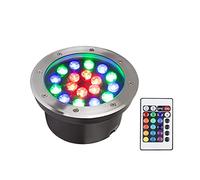 LSSHQ Foco Incrustado Subacuático Exterior IP68 A Prueba de Agua 12V Lámparas Led Sumergibles para Piscina, Fuente, Piscina (Color : RGB+Control Remoto, Energía : 3W)