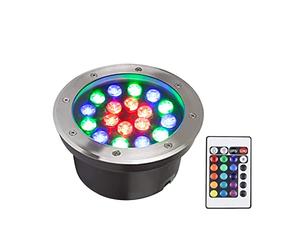 LSSHQ Foco Incrustado Subacuático Exterior IP68 A Prueba de Agua 12V Lámparas Led Sumergibles para Piscina, Fuente, Piscina (Color : RGB+Control Remoto, Energía : 3W)