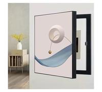 LSSHQ Pintura Decorativa Caja Medidor Creativa Cubierta Simple Ocultación de Medidor Decorativa Contador Luz Cubre Cuadros Decorativos Desmontable(D,45x55cm)