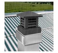 LSSHQ Tapas de Chimenea Aleación Aluminio Cubierta Chimenea Cuadrada de Aleación de Aluminio, Tapa de Ventilación de Techo Tapa de Lluvia A Prueba Viento(60x60cm/23.6x23.6in)