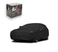 LST Autogaraje Impermeable Car Cover UV Funda Completa Exterior Negra/Plata