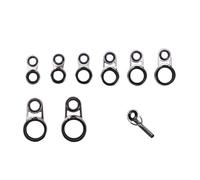 LSTTBO Juego de reparación de guías de caña de pescar profesionales, anillos guía de cerámica, anillos guía de repuesto, guías de caña de pescar