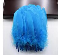 LSUAOSSUE Plumas Naturales de faisán, Paquete de 50 Plumas de Ganso for Manualidades, Multicolor, 5-7,2 Pulgadas(Blue)
