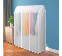 LSWKG Funda Protectora para Ropa, PEVA más Gruesa, a Prueba de Polvo, protección contra la Humedad para Perchero,Protector de Ropa Colgante,Bolsa Colgante Translucent,100cm