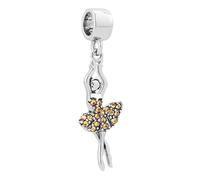 LSxAB Abalorio de mujer bailarina con piedra natal de enero a diciembre para pulsera Pandora, cumpleaños, día de la madre, Navidad, regalos de joyería, Cobre, No es una piedra preciosa