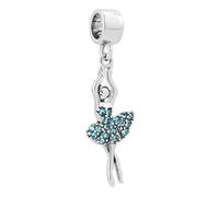 LSxAB Abalorio de mujer bailarina con piedra natal de enero a diciembre para pulsera Pandora, cumpleaños, día de la madre, Navidad, regalos de joyería, Cobre, No es una piedra preciosa