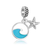 LSxAB Colgante de estrella de mar para pulseras, collares, colgantes, amantes del surfista, regalo para mujeres, hombres, hija, deportes, concha, tía, cumpleaños, Navidad, No es una piedra preciosa