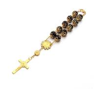 LSxAB Rosario de regalo religioso negro, regalo católico para mamá, esposa, abuela, mujeres y hombres, One Size, Cobre, Sin piedra preciosa