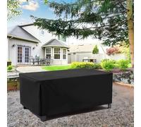 LSYALUCK 125x55x90cm Funda Impermeable para Mesas y Sillas de Exterior, Rectangular Funda Protectora Muebles Exterior para sofá 600D Oxford Cubierta de Mesa Cuadrada Resistente al Viento, Anti-UV