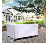 LSYALUCK 230x100x80cm Funda Impermeable para Mesas y Sillas de Exterior, Rectangular Funda Protectora Muebles Exterior para sofá 600D Oxford Cubierta de Mesa Cuadrada Resistente al Viento, Anti-UV