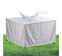 LSYALUCK Funda Mesa Exterior Impermeable, 120x75x110cm/LxWxH 420D Oxford Funda Mesa Jardin Impermeable, Funda Conjunto Jardin Anti Viento, Anti UV
