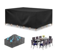 LSYALUCK Funda Mesa Jardin, 85x70x68cm Funda Protectora para Muebles, Extral Grande Funda Muebles Exterior, Cubre Muebles Exterior Impermeable, 600D Oxford, Anti-UV, Guardapolvo - Varios tamaños
