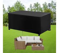 LSYALUCK Funda para Muebles de Jardín Exterior, 180x125x85cm/LxWxH Fundas para Sillas de Patio, 420D Tela Oxford Funda Protectora para Conjuntos de Muebles Anti Viento, Funda Mesa Exterior Anti-UV