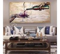 LSYALUCK Pintura en lienzo Pinturas de Dios Carteles de vino Arte mural para sala de estar Cuadros Decoración para el hogar Cuadros de arte de pared Cuadros 80x150cm (32x59in) Marco interior