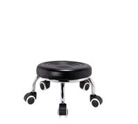 LSYHHXC 1 Taburete bajo de Metal, pequeño con Ruedas for salón, Mueble Giratorio, Asiento Cuero PU Impermeable for barbería, Garaje, casa y Oficina 16(Style A)