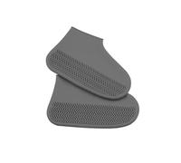 LSYHHXC 2 pares de botas lluvia elásticas silicona antideslizantes, impermeables y resistentes al desgaste, for exteriores, for días lluviosos, reutilizables(Grey,L 40-45)