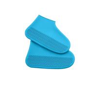 LSYHHXC 2 pares de botas lluvia elásticas silicona antideslizantes, impermeables y resistentes al desgaste, for exteriores, for días lluviosos, reutilizables(Blue,M 35-39)