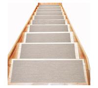LSYHHXC Alfombras De Escalera Alfombra Antideslizante for escaleras, Alfombra for escalones con Respaldo de Goma, Cocina sin residuos, Protectora for for niños y Perros(Grey,76x20cm 4piece)