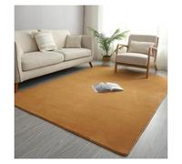 LSYHHXC Alfombras Salon Alfombras for Sala de Estar Moderna, Alfombra Gruesa Terciopelo Coral, Color sólido, Dormitorio, mesita Noche, Tatami, for Gatear(Khaki,50X80CM)